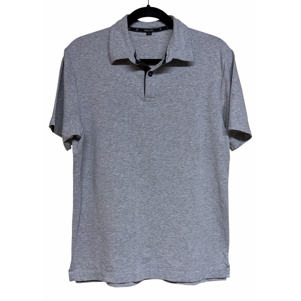 Public Rec Go-To Polo Shirt Gray Men's Size Medium